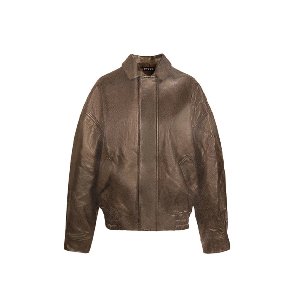Lioness Brown Leather Bomber Jacket
